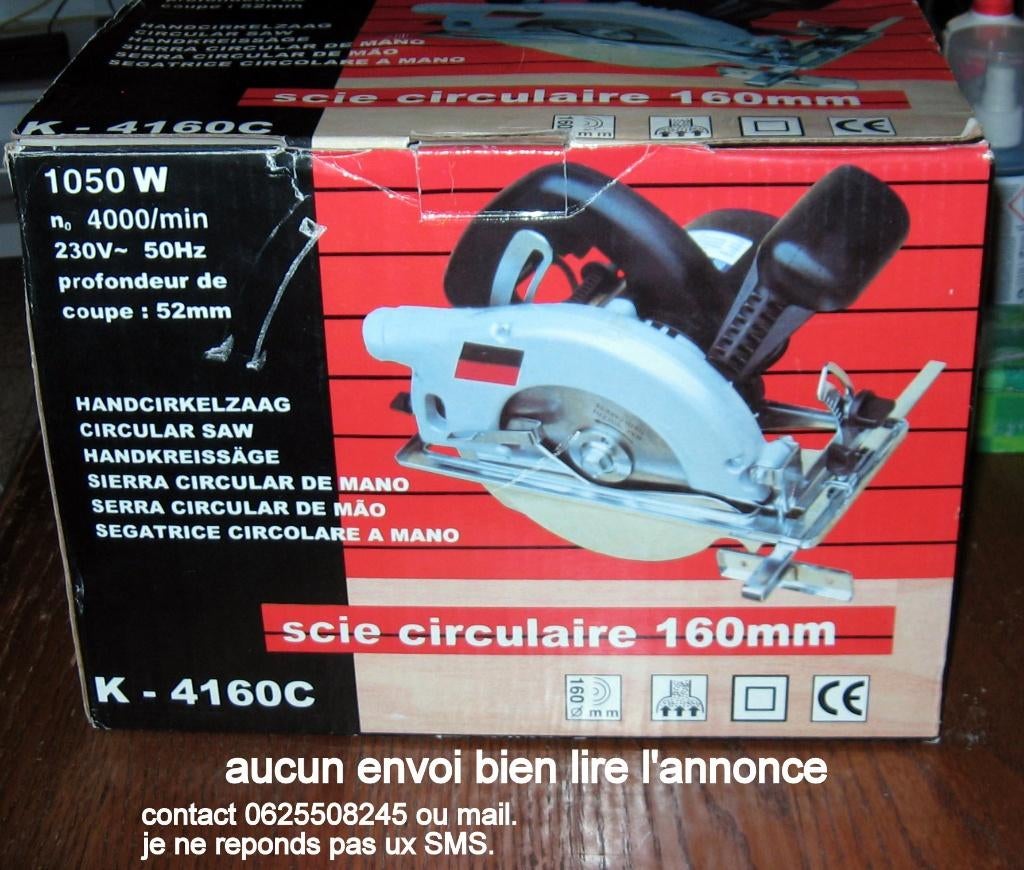 scie circulaire K-4160C., Doe-het-zelf en Bouw, Gereedschap | Zaagmachines, Zo goed als nieuw, Cirkelzaag, 1200 watt of meer, 70 mm of meer