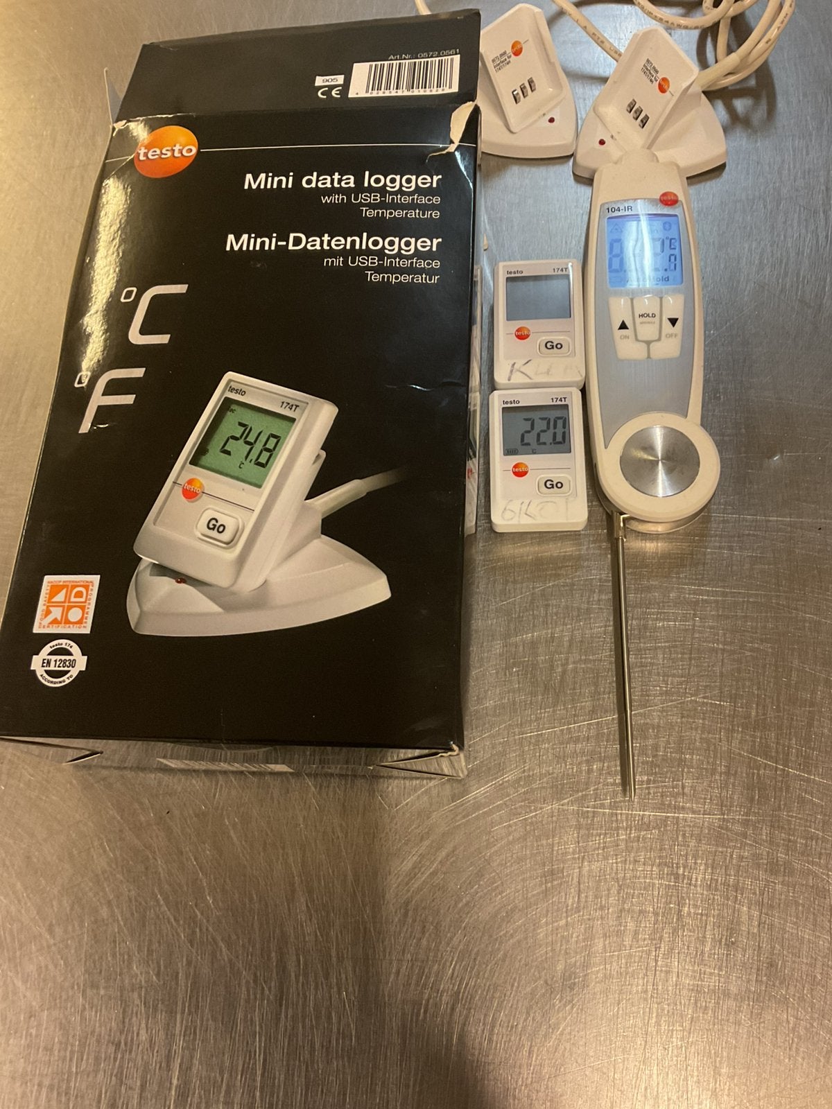 Testo meetapparatuur, Ophalen, Gebruikt