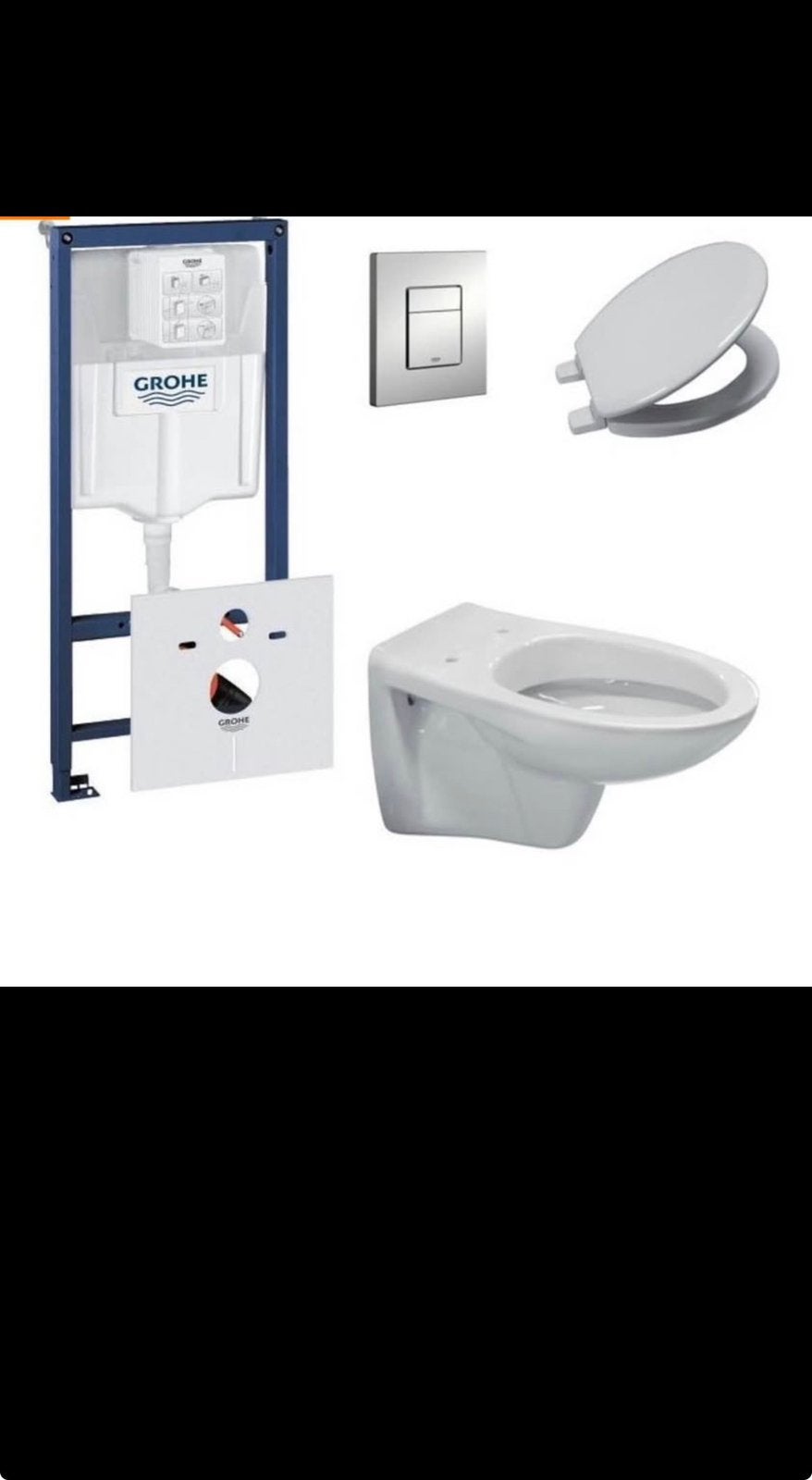 Grohe Pack toilette suspendue Ideal standard complet  neuve, Enlèvement, Neuf, Toilettes