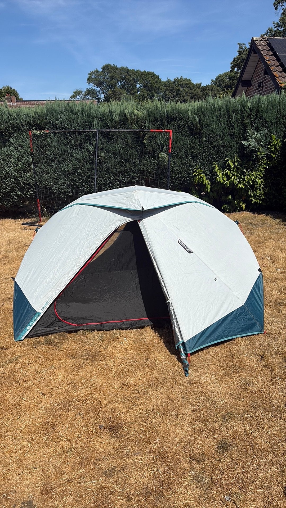 Popup kampeertent voor 2 personen 2 Seconds Easy Fresh Black, Caravans en Kamperen, Tenten, Ophalen, Zo goed als nieuw