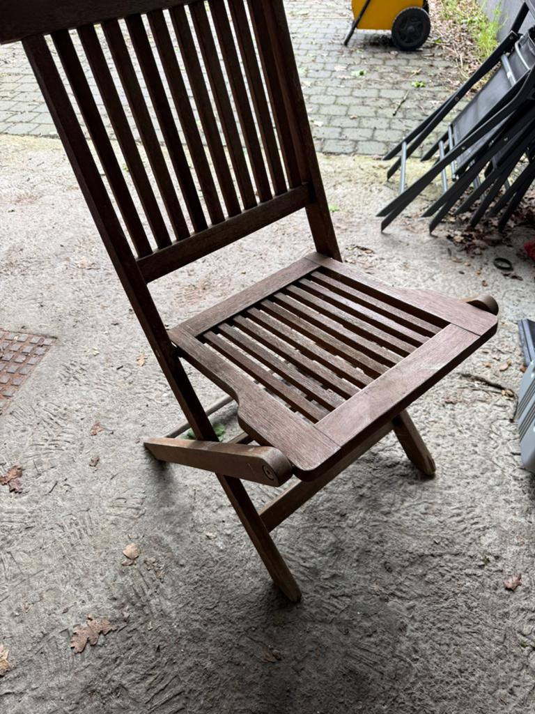 Lot de 6 chaises pliantes en bois FSC – jardin/terrasse, Tuin en Terras, Tuinstoelen, Ophalen, Zo goed als nieuw, Hout, Inklapbaar