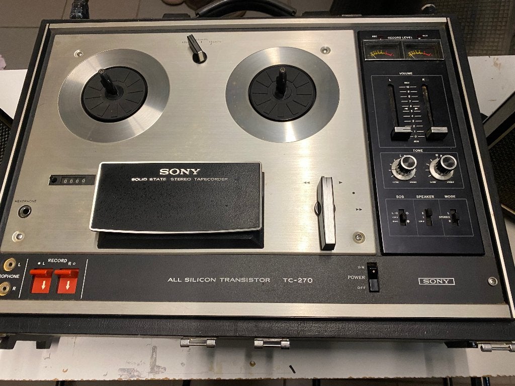 Magnétophone SONY TC-270 - Vintage, Enlèvement, Magnétophone, Avec bandes