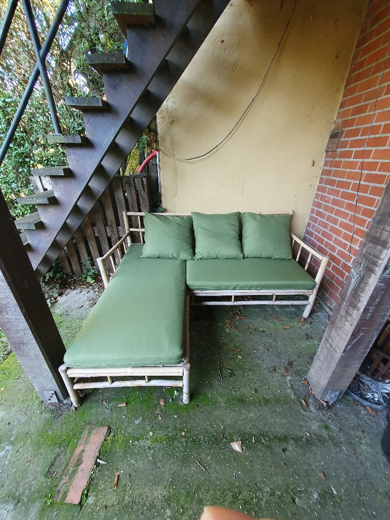 Bamboe lounge buiten, Jardin & Terrasse, Enlèvement, Utilisé