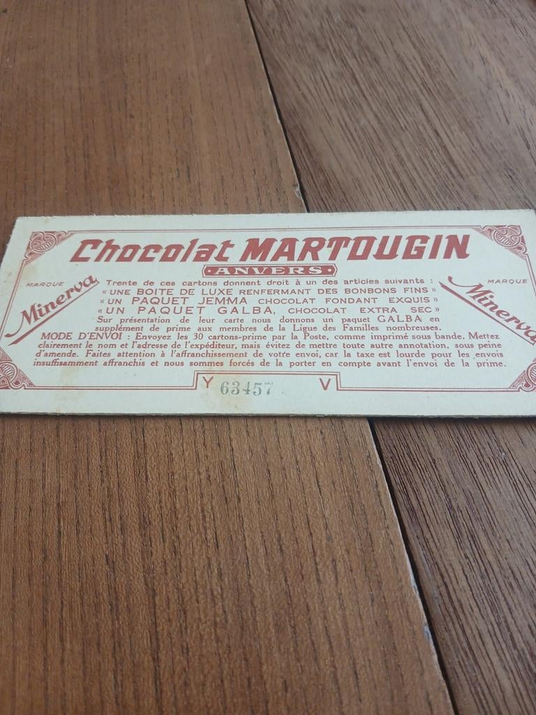 Chocolat martougin, Collections