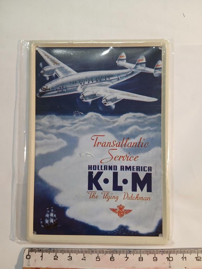 Metalen plaatje KLM, Ophalen of Verzenden