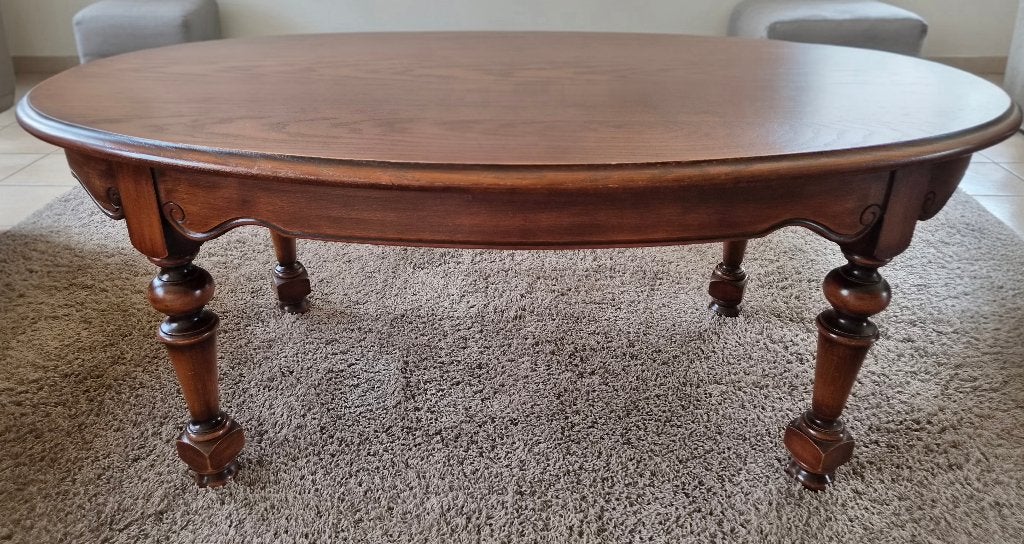 Salontafel notelaar, Huis en Inrichting, Ophalen, 50 – 75, Gebruikt, 100 tot 150 cm