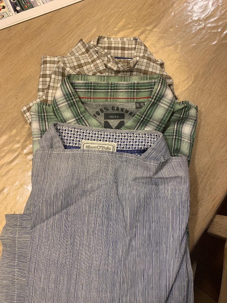Lot 3 herenhemden korte mouwen L, Kleding | Heren, Overhemden, Andere, Overige kleuren, Ophalen of Verzenden, Zo goed als nieuw