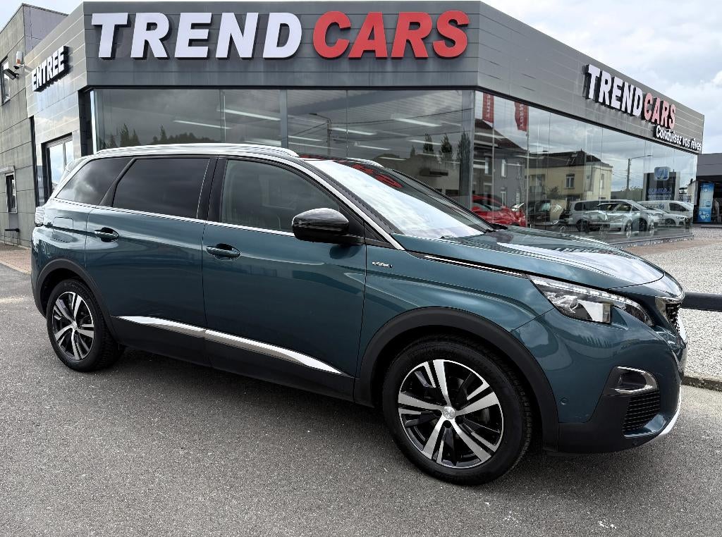 PEUGEOT 5008 1.5 BLUEHDI GT Line AUT KEYLESS CAM360, Auto's, Peugeot, Monovolume, 4 cilinders, 7 zetels, Leder