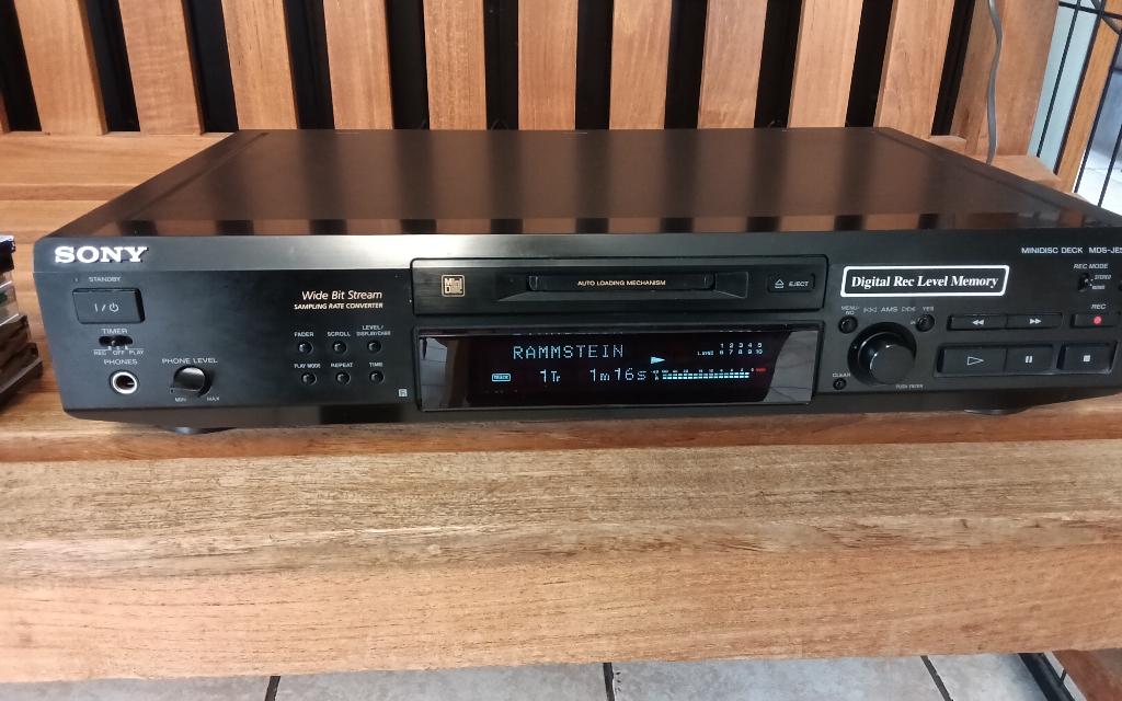 MINIDISC SONY MDS-JE520 (+ 9 minidiscs), Enlèvement ou Envoi, Lecteur MiniDisc