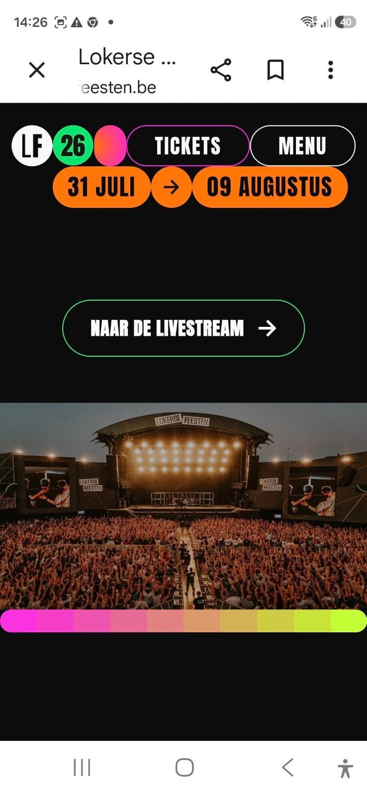 billets pour Lokerse Feesten le vendredi 7 août., Tickets & Billets