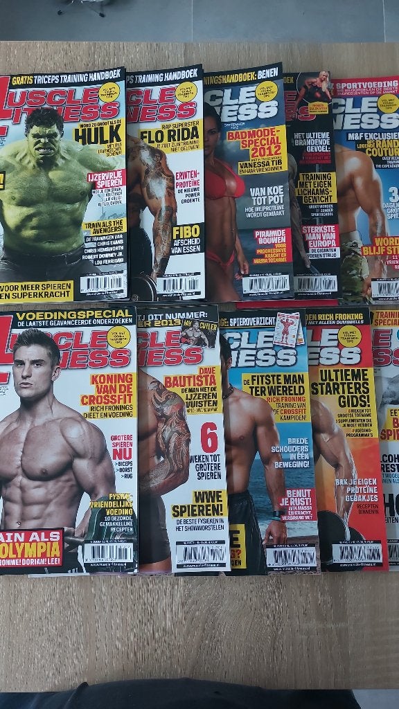 Fitnesstijdschriften.  Muscle & Fitness. 12 stuks. Nieuw., Livres, Journaux & Revues, Enlèvement, Comme neuf, Sports et Loisirs