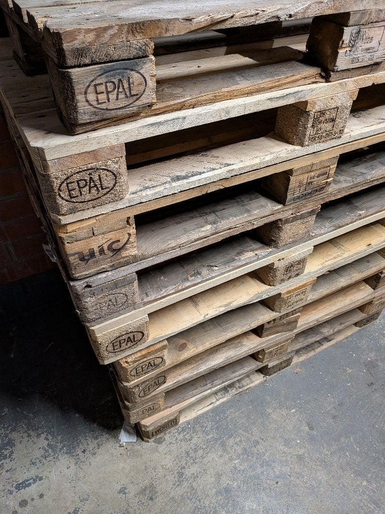 Palletten Euro, Ophalen, Gebruikt, 25 tot 50 mm, Pallet