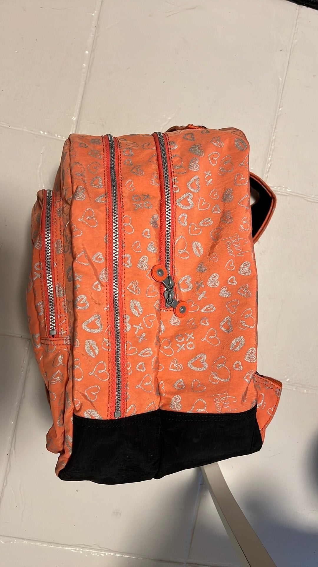 Grote Kipling boekentas roze/oranje, Enlèvement, Utilisé, Rose, Sac à dos