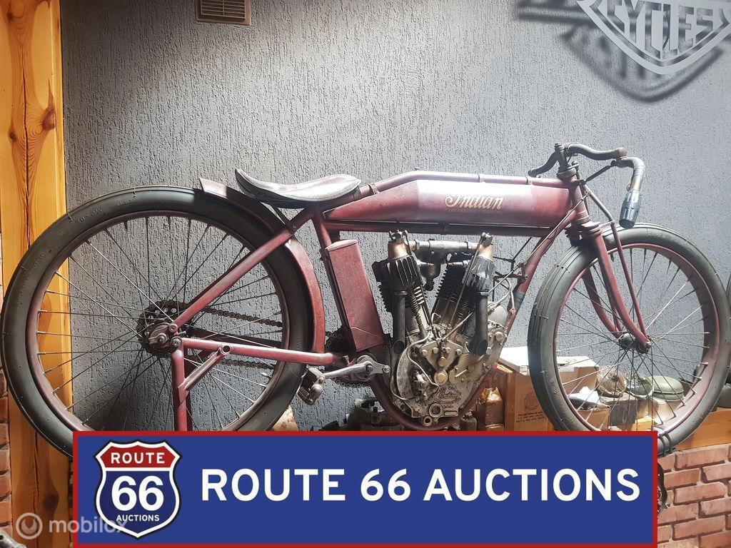 Indian Boardtrack Racer | 1915 | Route 66 Auctions, Overige merken, Zwart, Bedrijf, Handgeschakeld