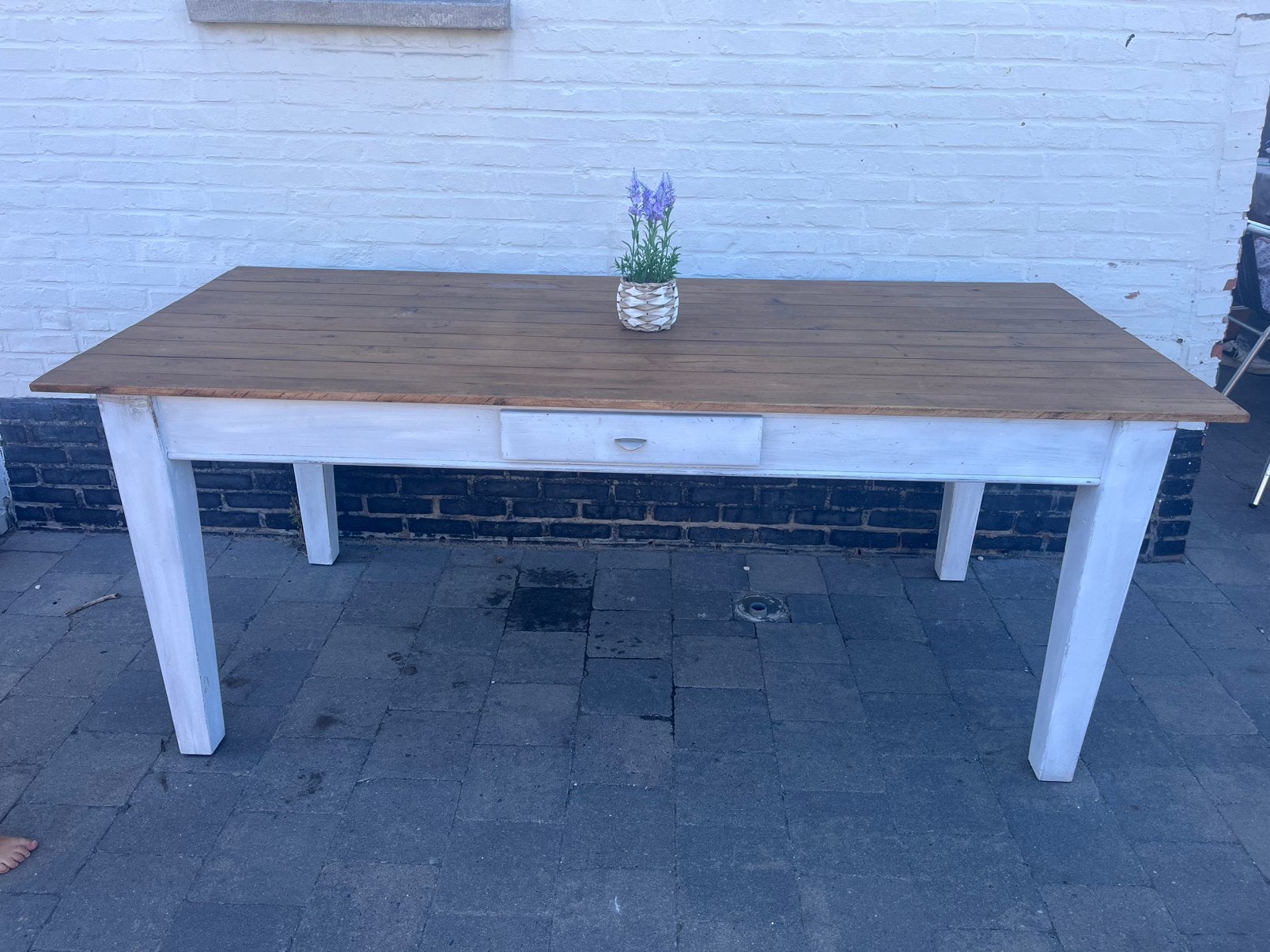 Houten tafel te koop, Enlèvement, Utilisé
