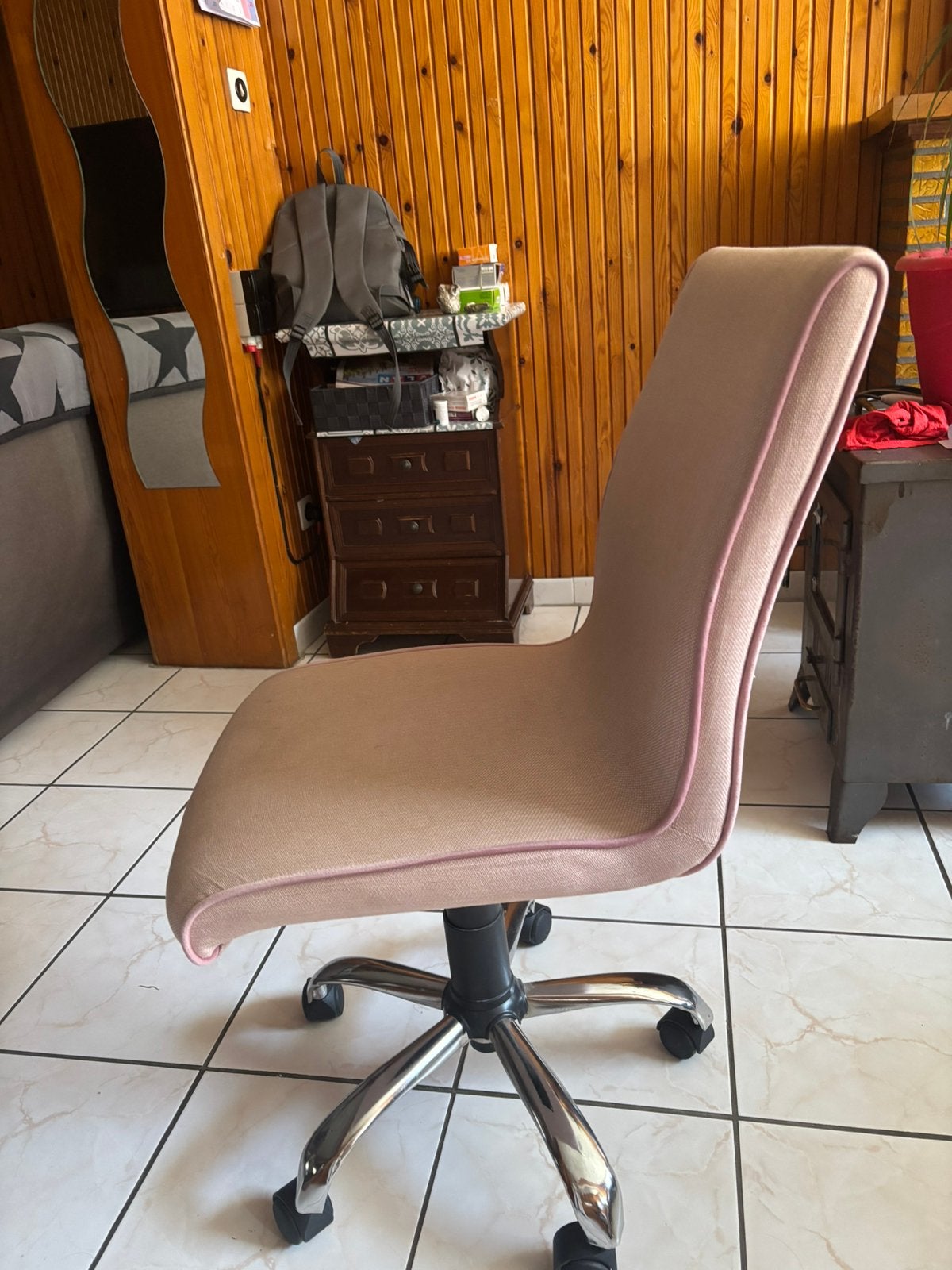 Chaise de bureau à vendre, Enlèvement, Comme neuf, Beige, Chaise de bureau