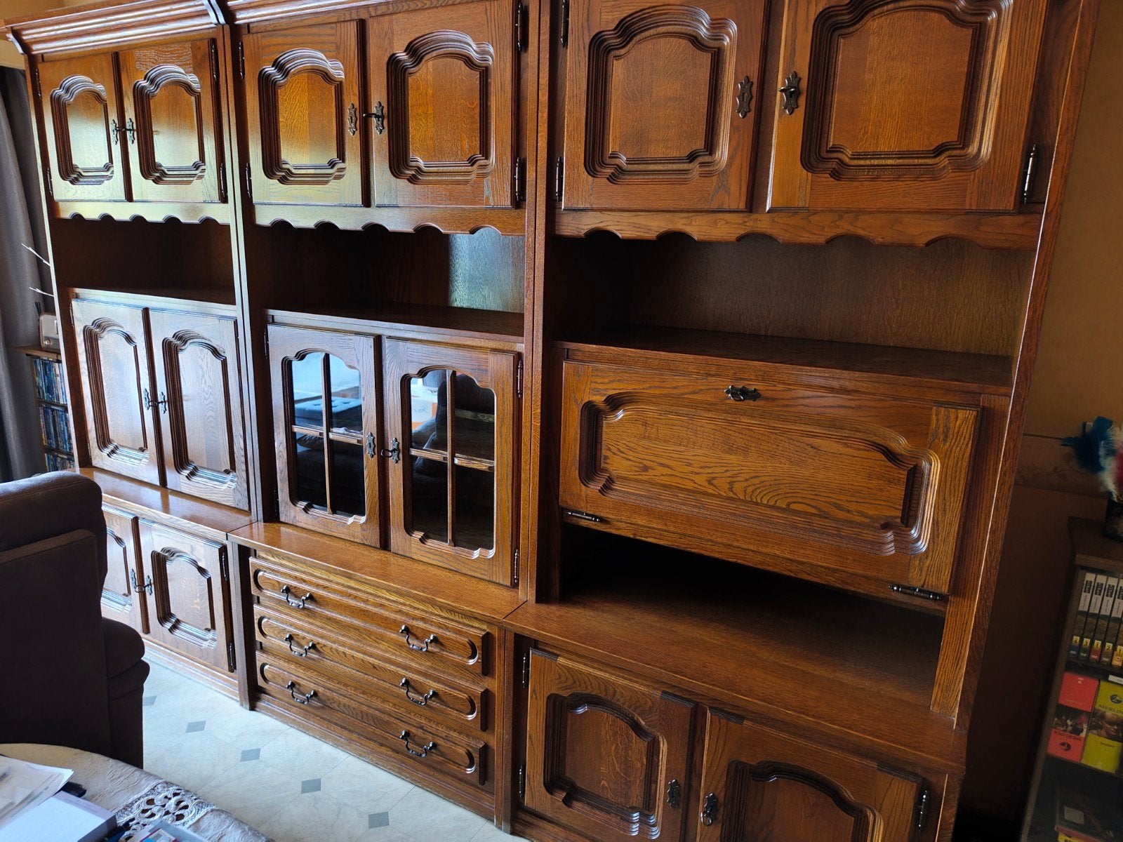 Gratis wandkast en tafel met 4 stoelen, Enlèvement, Utilisé, Chêne
