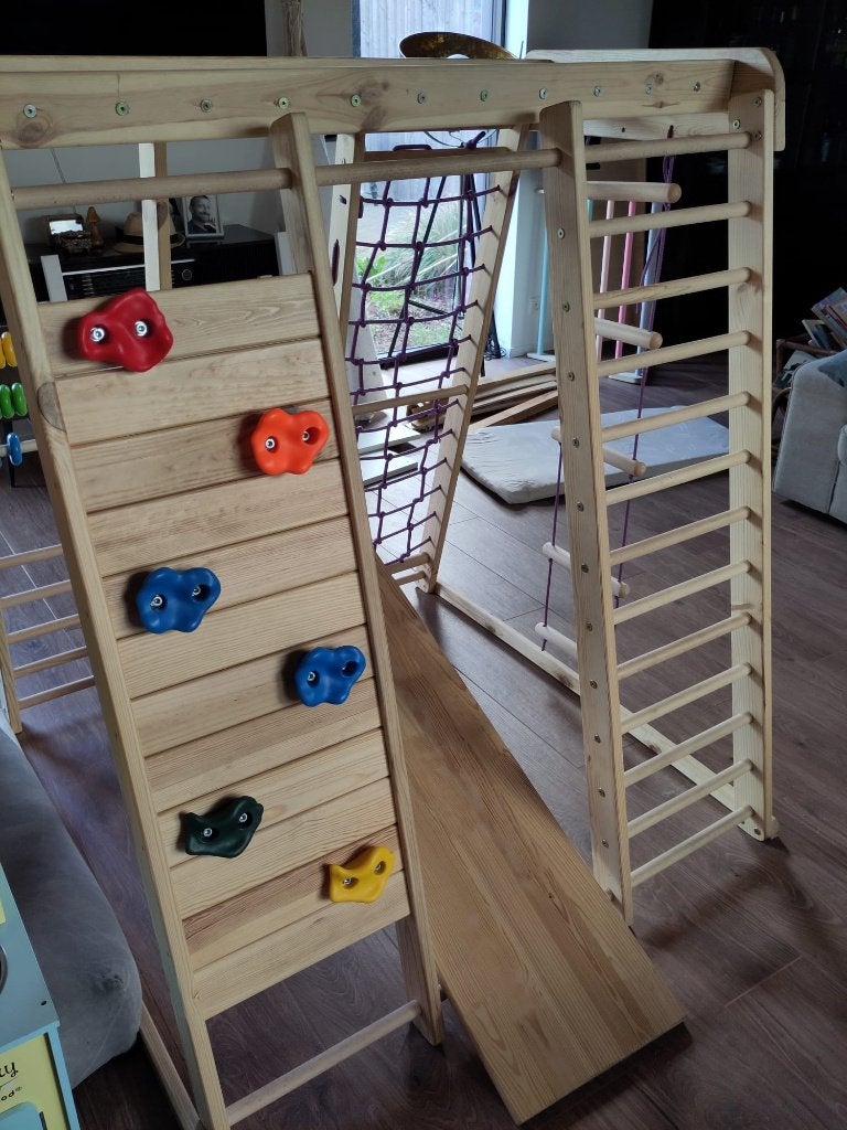 Klimmuur, klimrek, speelrek, schommel, glijbaan en spelhoek, Kinderen en Baby's, Ophalen