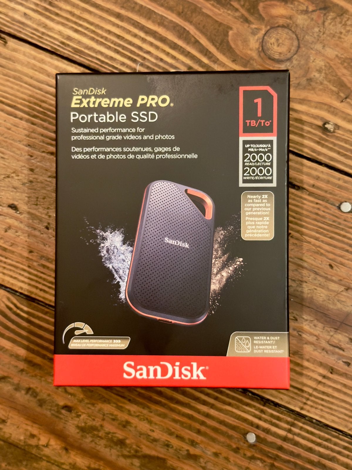 Sandisk Extreme Pro SSD 1TB neuf en boîte scellée, Informatique & Logiciels, Disques durs, Neuf, Enlèvement ou Envoi, SSD, Externe