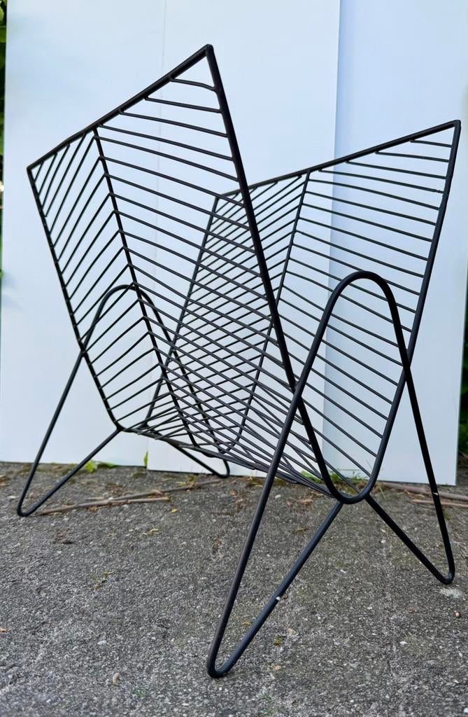 Vintage retro tijdschriftenrek, Ophalen, Gebruikt