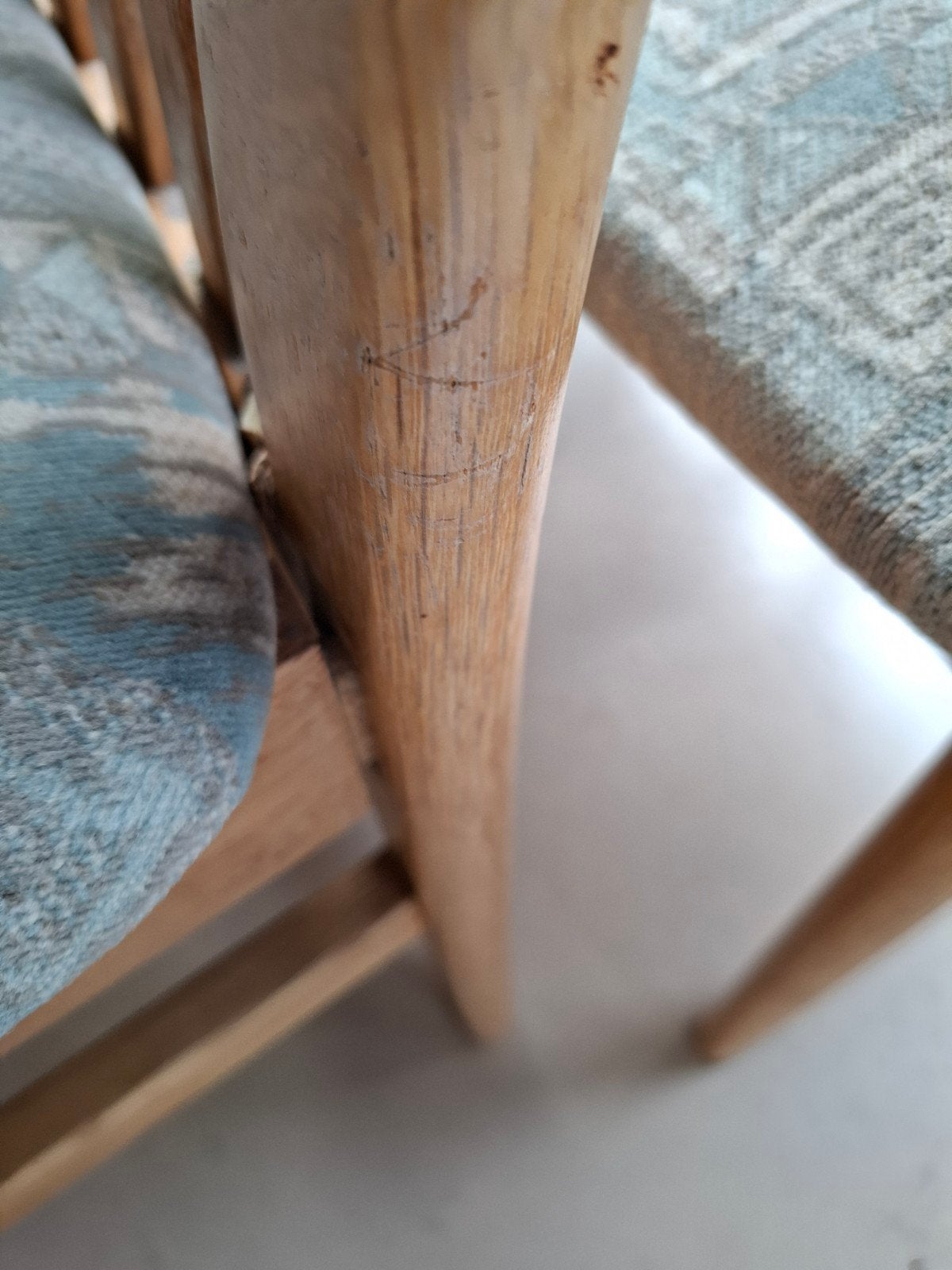 Tafel en 6 stoelen, Huis en Inrichting, Ophalen, Gebruikt, 200 cm of meer, 50 tot 100 cm