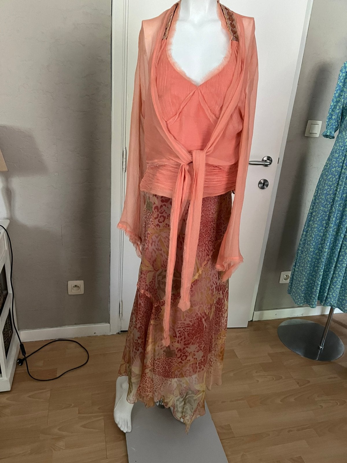 Prachtig ensemble Linea Raffaelli  100 % zijde, Kleding | Dames, Ophalen of Verzenden, Zo goed als nieuw, Maat 42/44 (L)