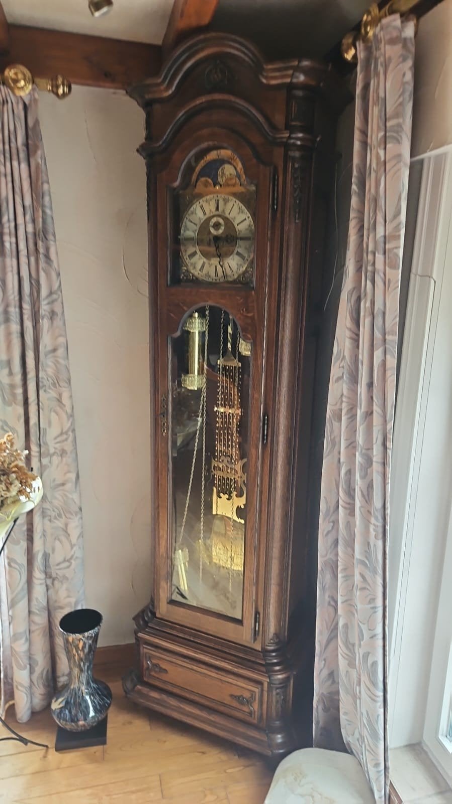 Belle horloge classique à boîtier long à vendre !, Enlèvement ou Envoi