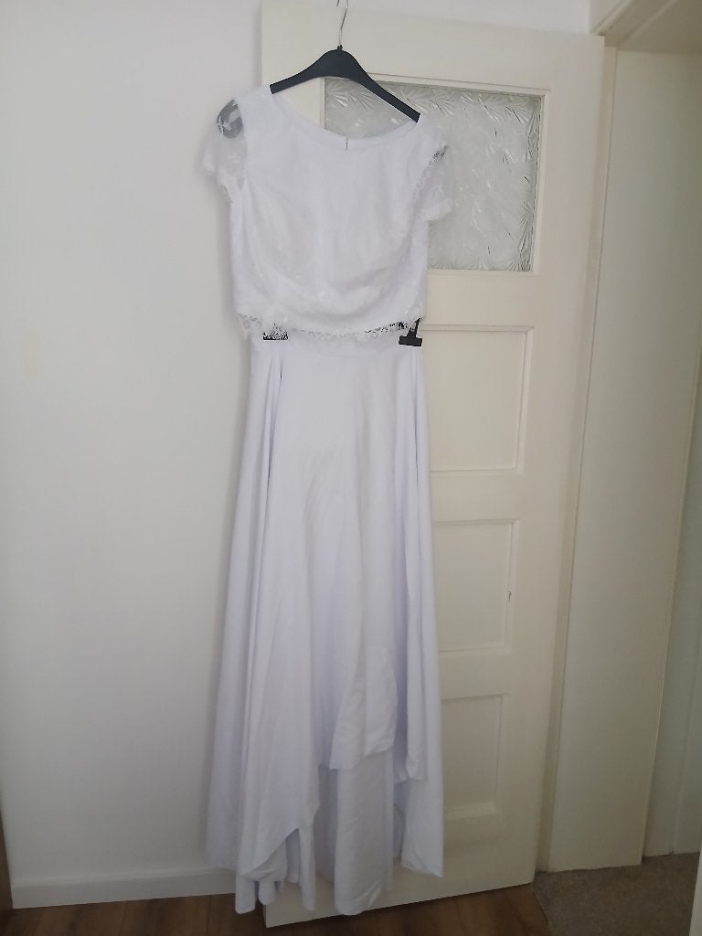Trouwkleed 2 delen small, Ophalen of Verzenden, Nieuw, Wit, Trouwjurk