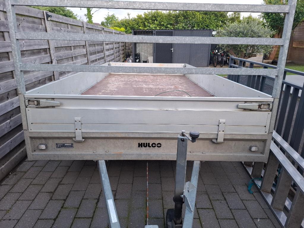 Aanhangwagen - Dubbelasser Hulco, Auto diversen, Aanhangers en Bagagewagens, Ophalen, Gebruikt