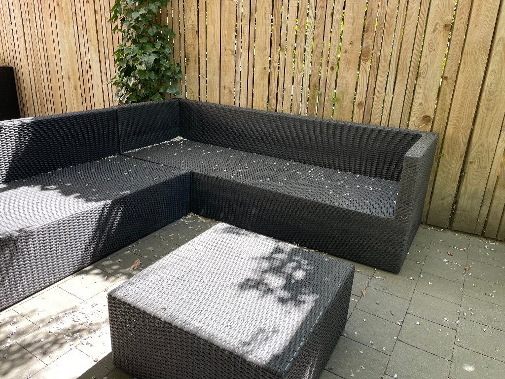 Heel mooie lounge set met kussen, Comme neuf, Enlèvement, Autres matériaux, 6 places