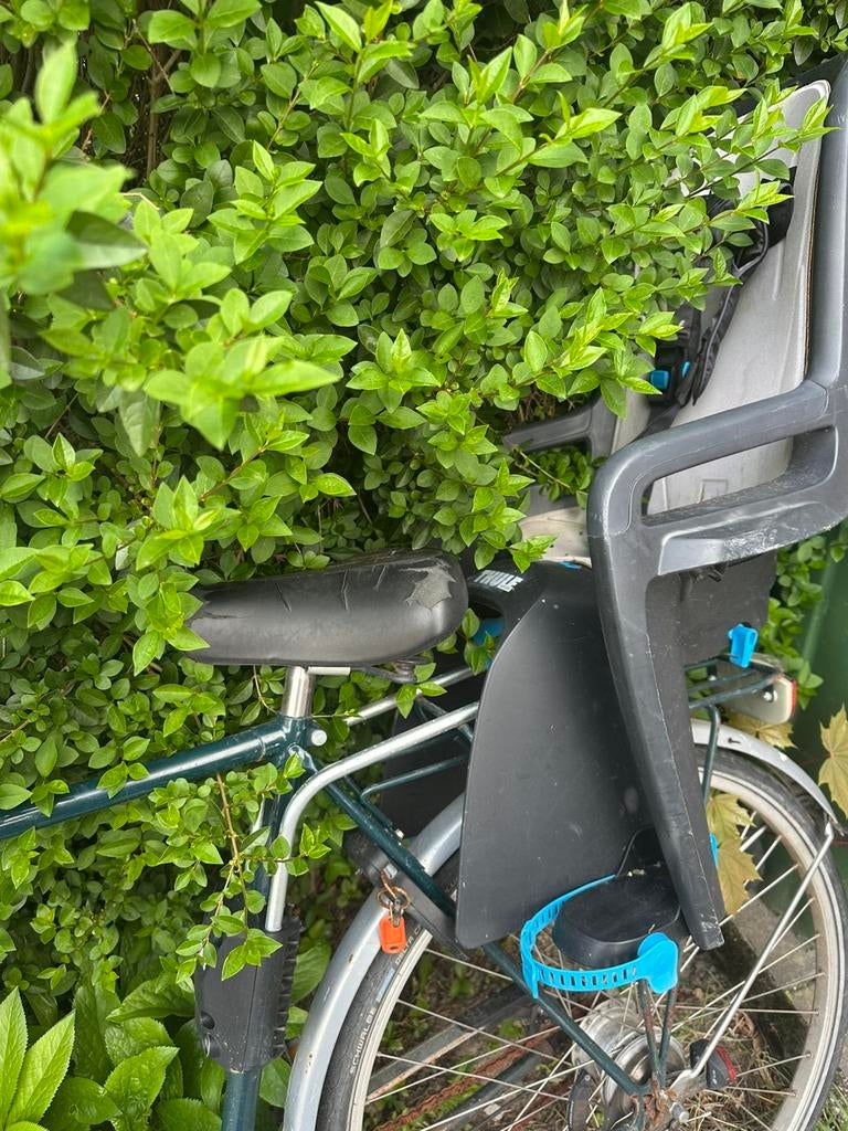 Herenfiets met kinderstoel, Fietsen en Brommers, Ophalen, Zo goed als nieuw