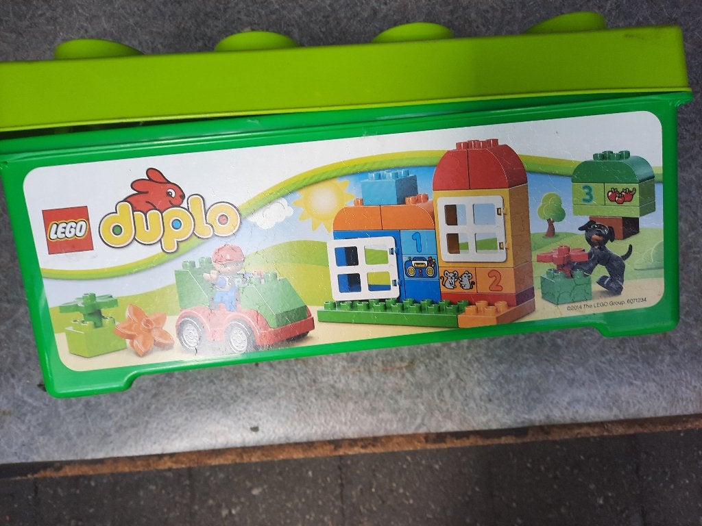lego duplo box auto met hond, Gebruikt, Lego, Ophalen of Verzenden, Compleet