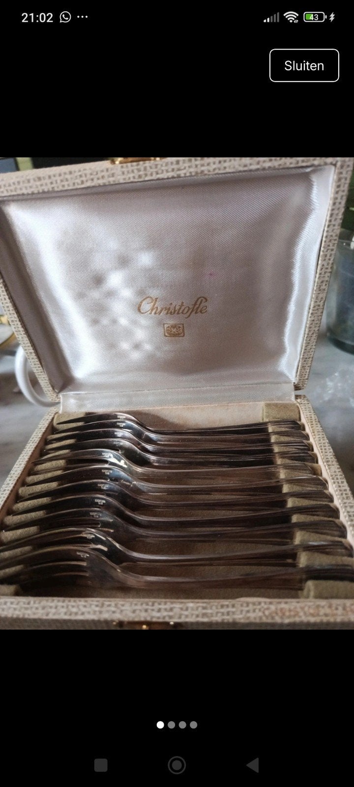 Cristofle Antique verzilverde besteekset van, Antiek en Kunst, Ophalen of Verzenden