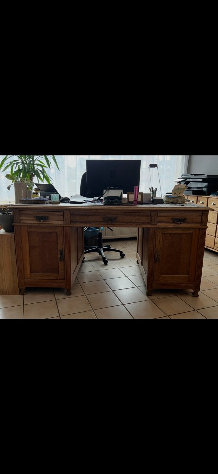 Dubbel antiek bureau, Antiek en Kunst, Ophalen