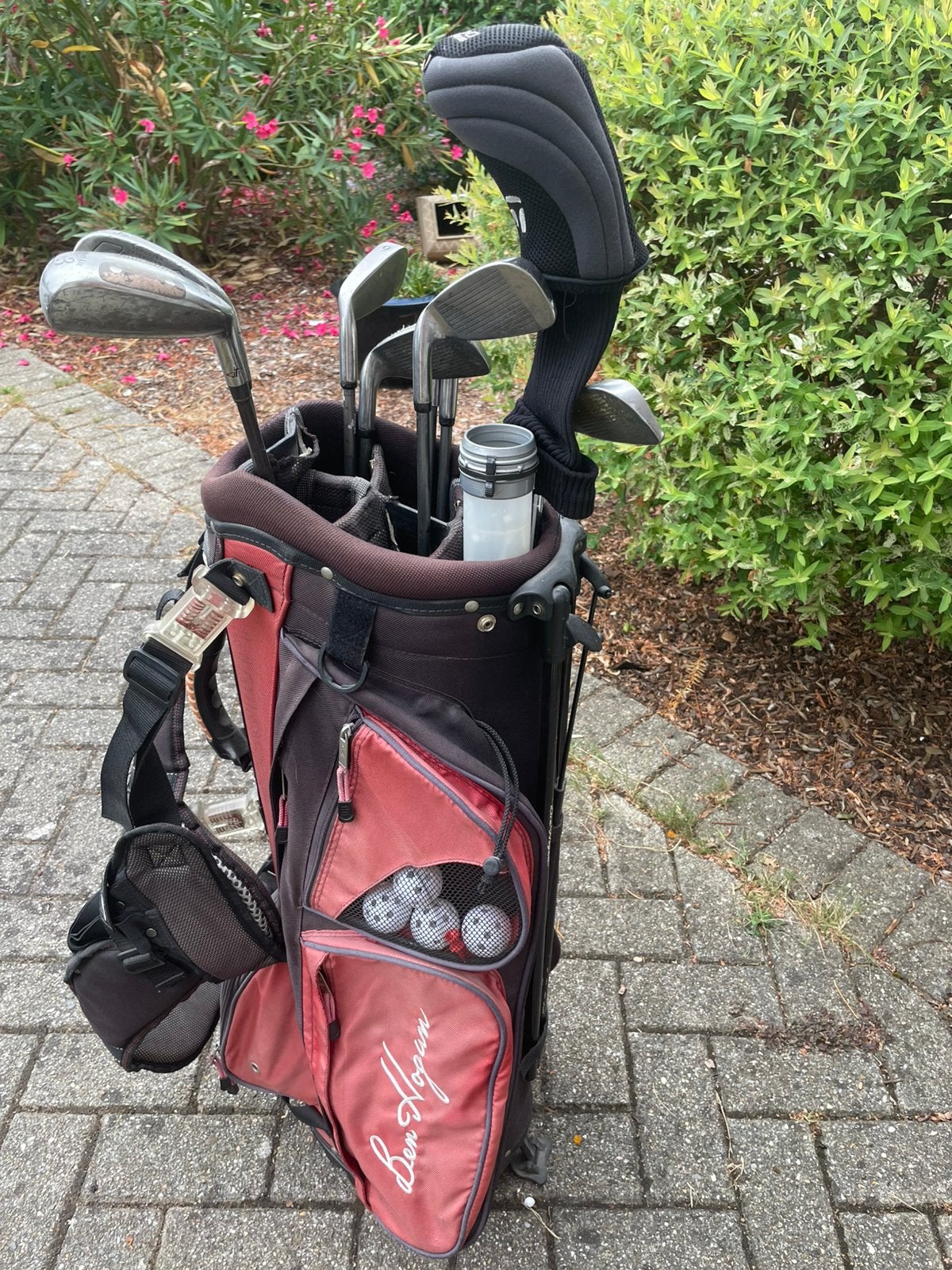 Golfset: tas en 8 clubs, Ophalen, Gebruikt, Set