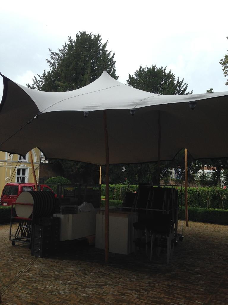 Stretchtent zwart 10x12,5m, Ophalen, Overige typen, 6 meter of meer, 8 meter of meer