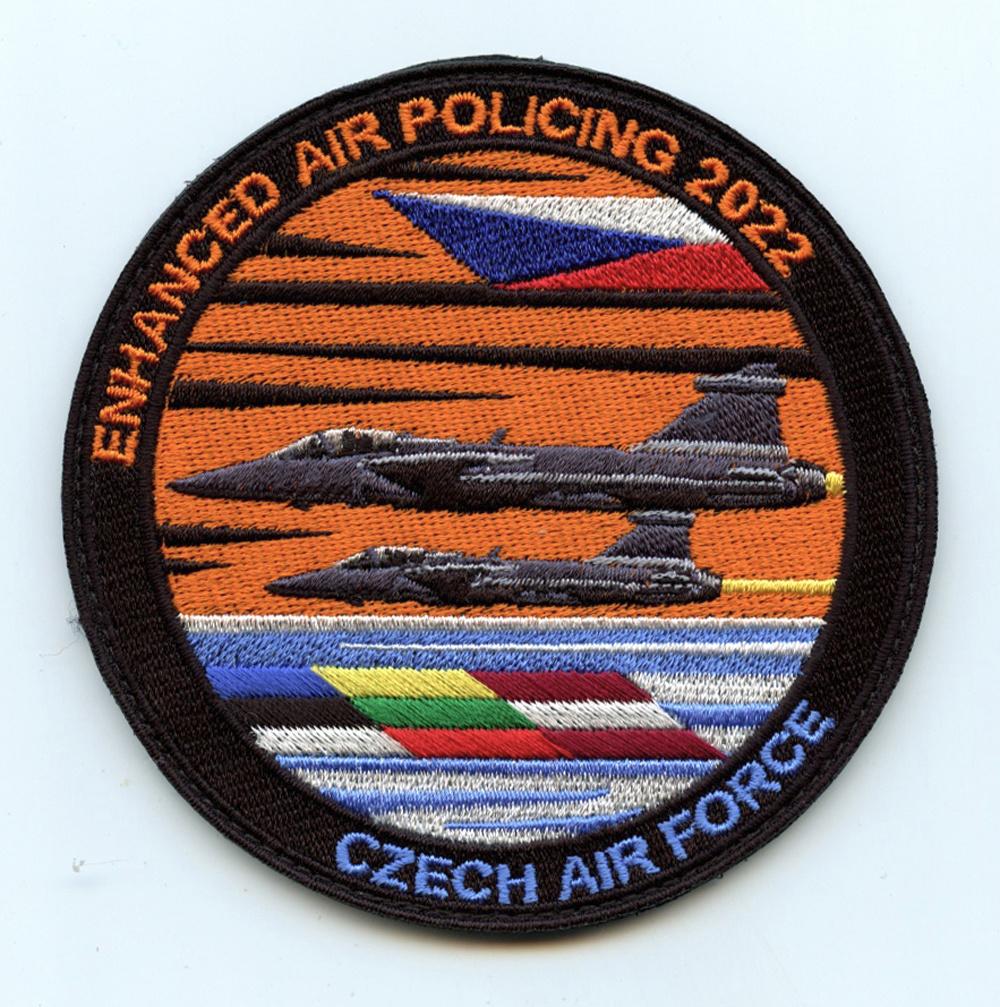 Czech air force patch 211sqn EAP 2022 JAS39 Estland velcro, Envoi, Armée de l'air, Emblème ou Badge