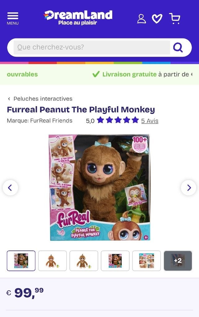 Furreal monkey pour enfanf, Ophalen, Nieuw