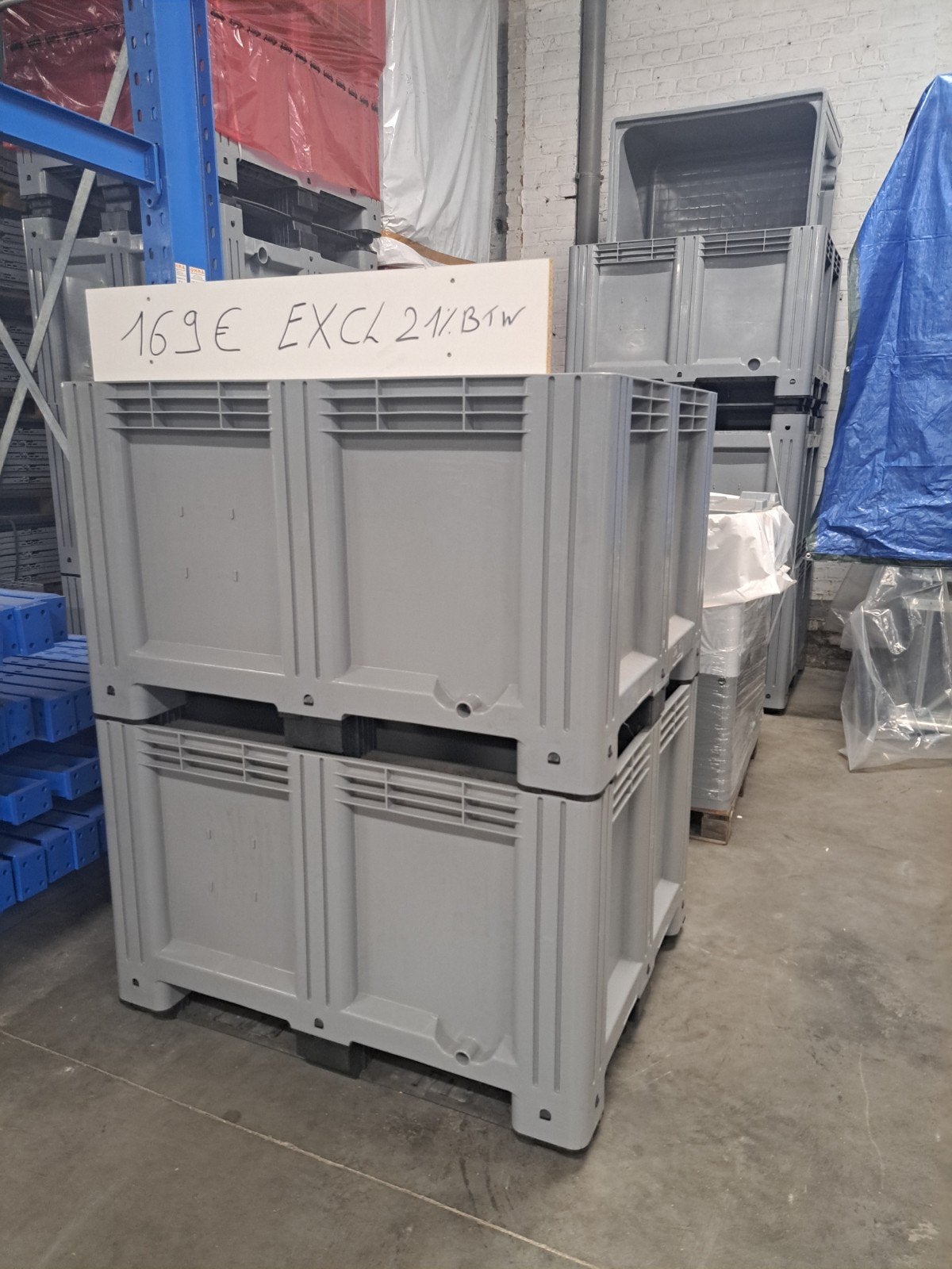 Nieuwe palletbox 1200x1000 aan 169 euro excl btw, Enlèvement