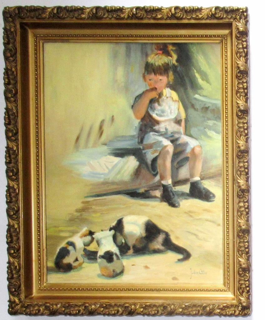 J. Den Otter Olieverf schilderij op linnen, gesigneerd., Ophalen of Verzenden
