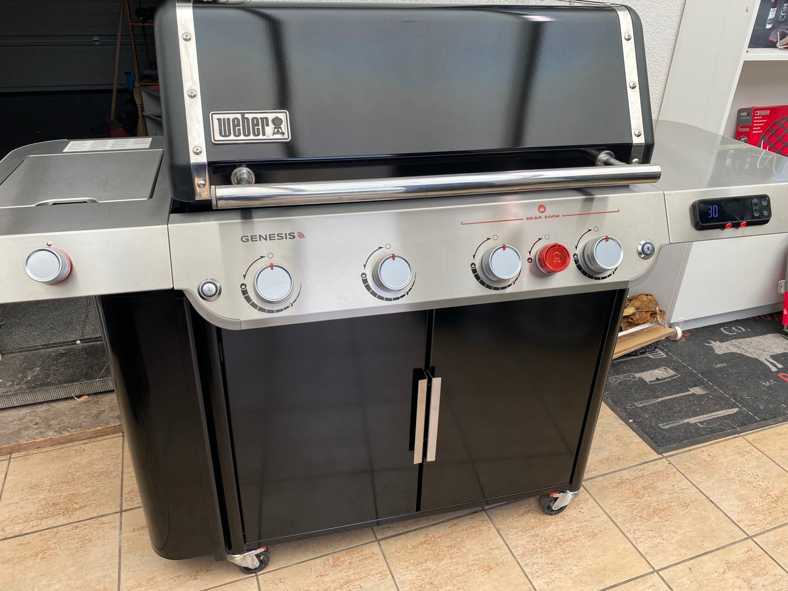 Weber Genesis premium SE-EPX-435 smart gasbarbecue z.g.a.n., Tuin en Terras, Ophalen, Zo goed als nieuw