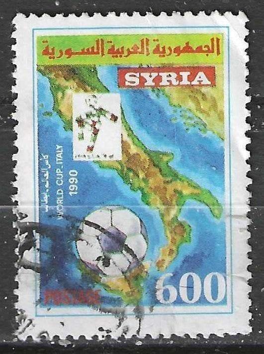 Syrie 1990 - Yvert 895 - Wereldbeker Voetbal in Italie (ST), Verzenden, Gestempeld