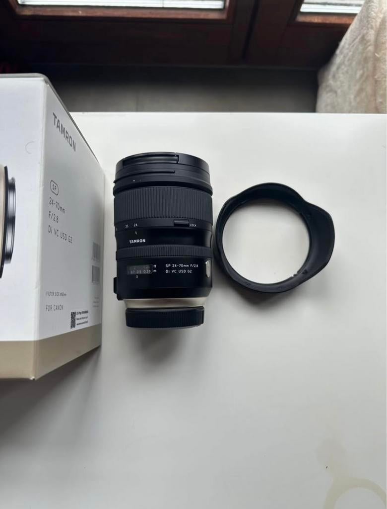 Objectif Tamron 24-70 mm f/2.8 Di VC USD G2 pour Canon EF, TV, Hi-fi & Vidéo, Enlèvement, Comme neuf, Zoom