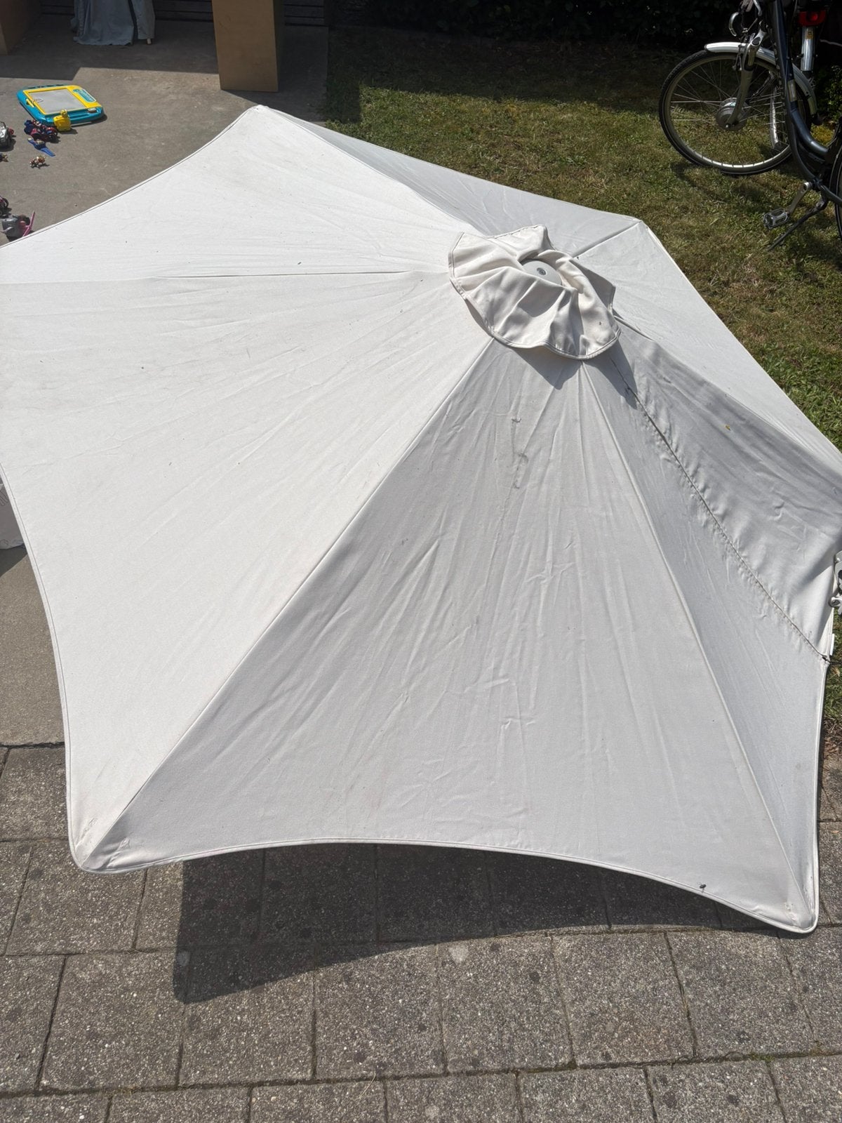 Umbrosa muurparasol wit - dia 270 cm, Jardin & Terrasse, Parasols, Enlèvement, Parasol mural