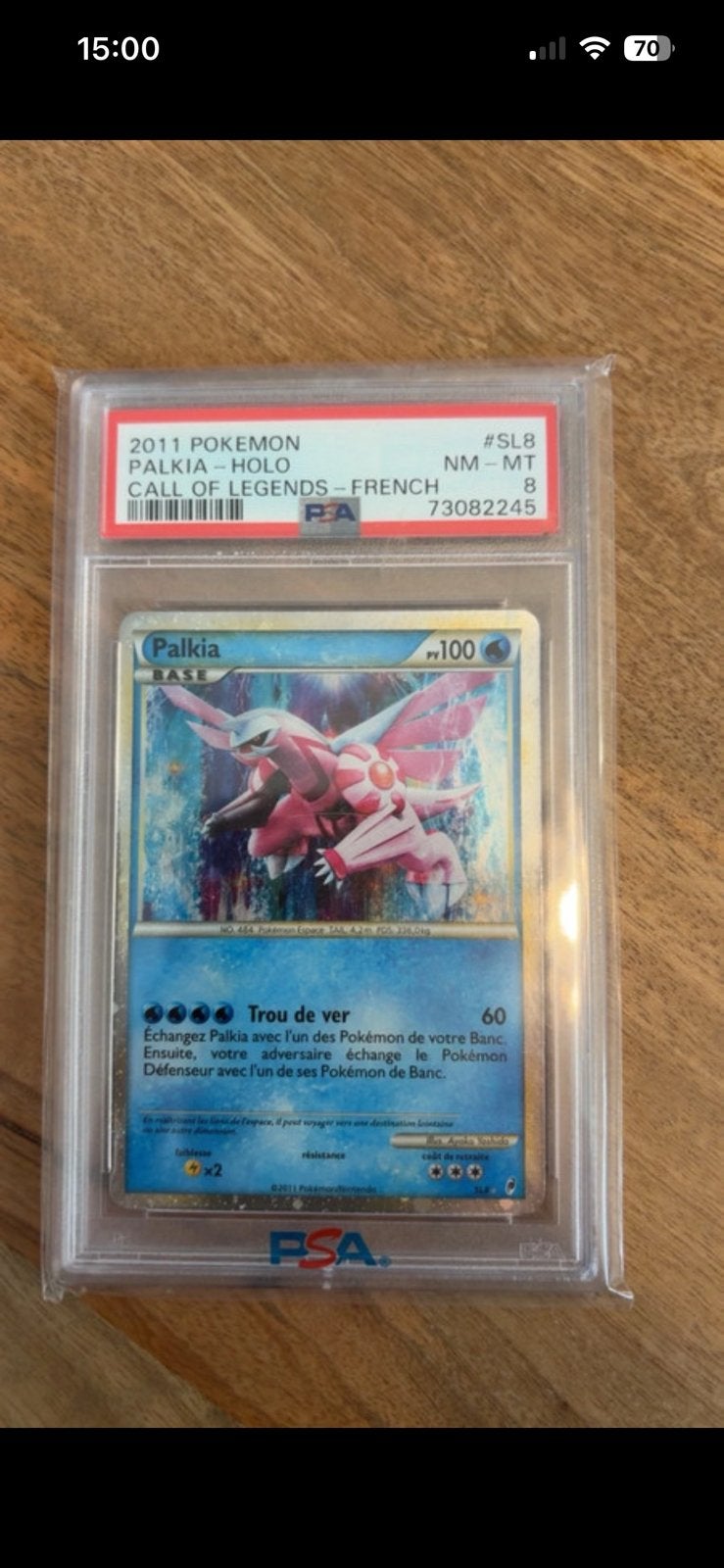 Palkia sl8 psa 8 french, Ophalen of Verzenden, Zo goed als nieuw, Losse kaart, Foil