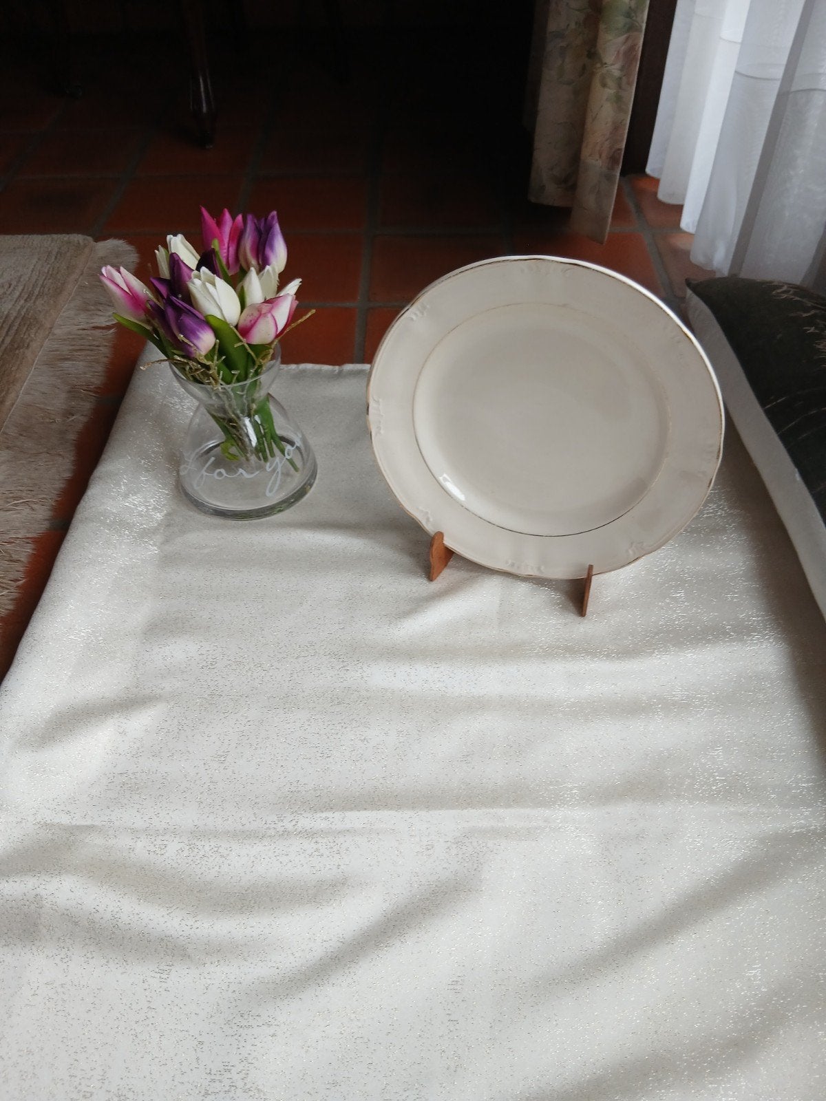 Vintage Boch bord met gouden rand, Ophalen of Verzenden