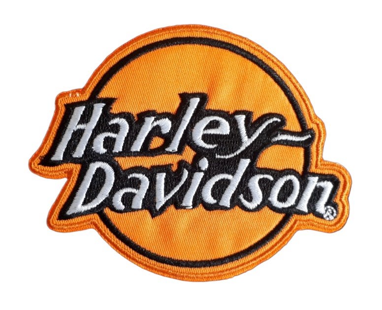 Écusson Harley Davidson - Orange - 93 x 74 mm, Enlèvement ou Envoi, Neuf
