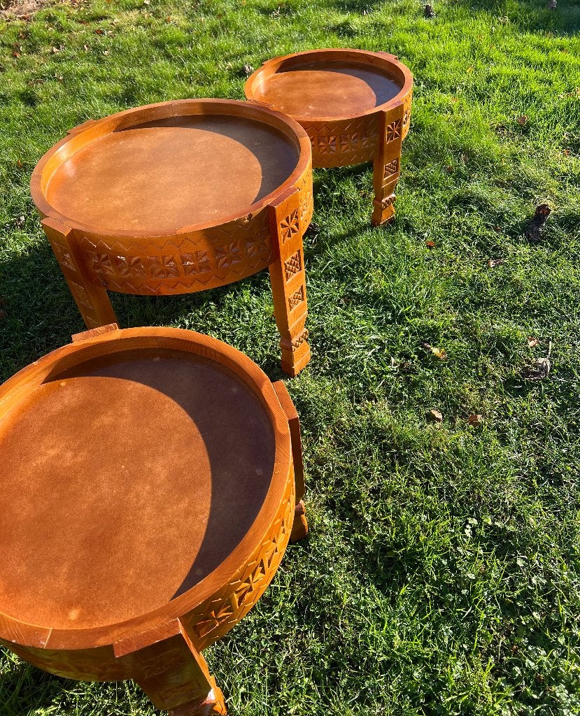 Bijzettafels, Marokkaanse, Rond, Nieuw, 55 tot 75 cm