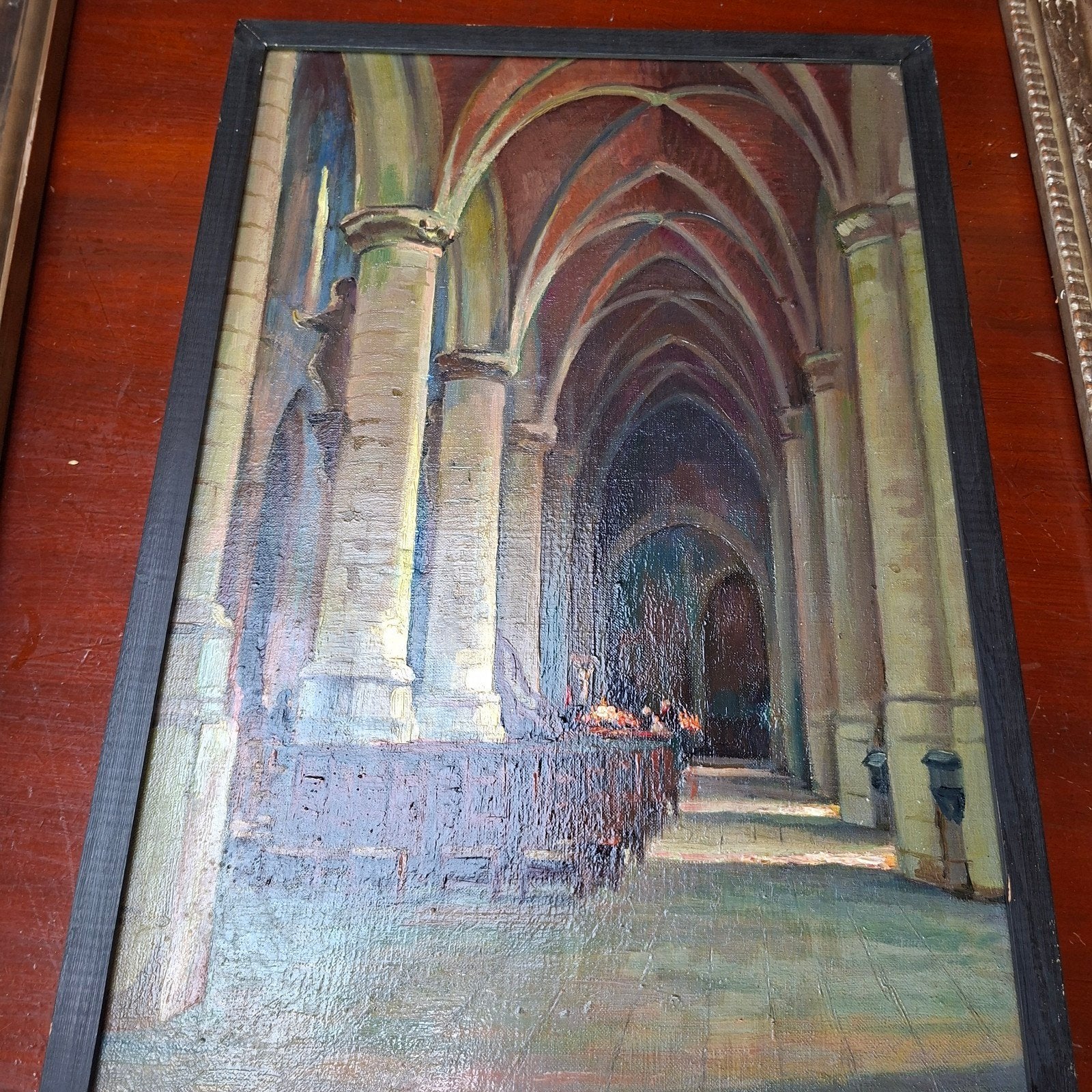 Interieur oude kathedraal Leon Tombu(1866-1958), Antiek en Kunst, Ophalen of Verzenden