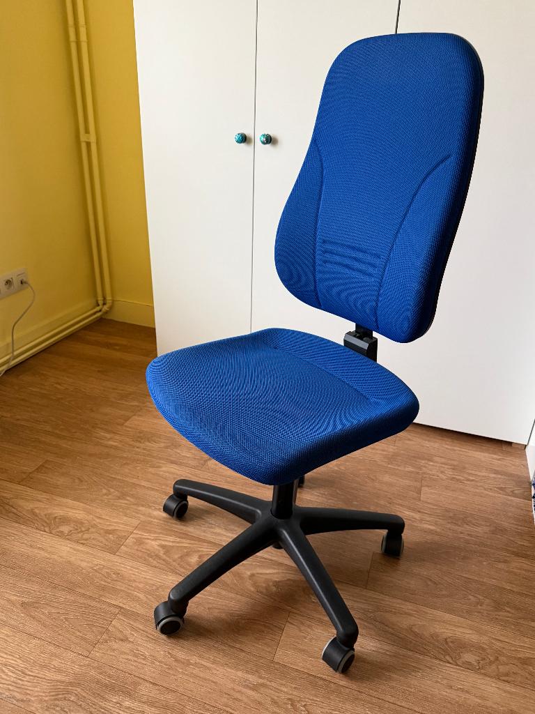 chaise de bureau ergonomique, Enlèvement, Utilisé, Bleu, Chaise de bureau